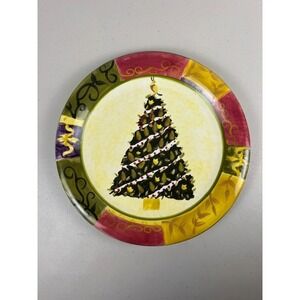 Certified International Sweet Olive Studio Christmas Tree Pear Dinner Plate 10.5